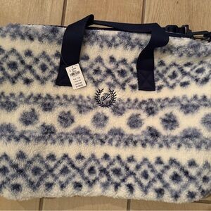 Victoria Secrets PINK Patterned Blue and White Tote Bag